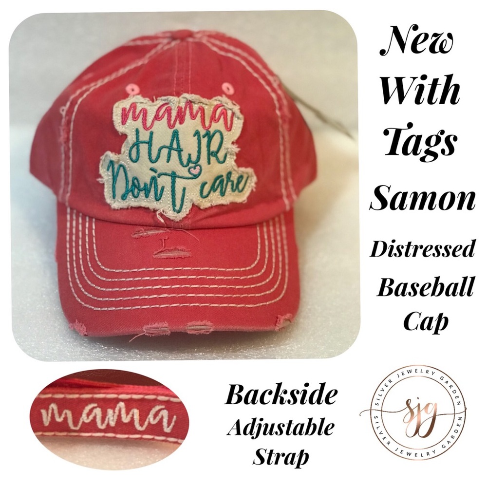 Mama Hair Don’t Care Samon Baseball Cap